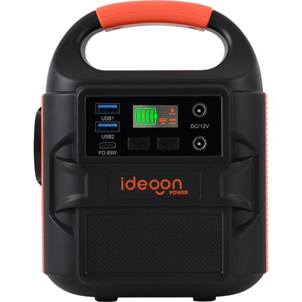 Kompakte Powerstation 88,8Wh Solargenerator mit 230V Steckdose, 100W, USB-C PD65W, 12V DC, LED-Display & 500lm Leuchte für Camping & Notstrom