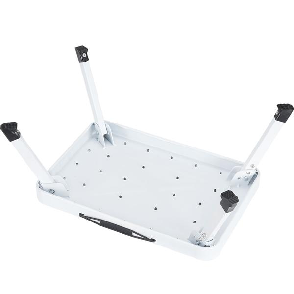 Stabiler Tritthocker, 150 kg - Stahl, Küchenleiter mit Klappsicherungen & Anti-Rutsch-Oberfläche, platzsparend für sicheres Arbeiten