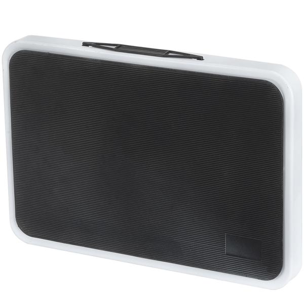 Stabiler Tritthocker, 150 kg - Stahl, Küchenleiter mit Klappsicherungen & Anti-Rutsch-Oberfläche, platzsparend für sicheres Arbeiten