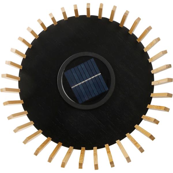 2er-Set Dekorative Solar-Laterne 60cm aus Bambus: Moderne Solarleuchte für den Garten mit stimmungsvollem Licht, wetterfest IP44