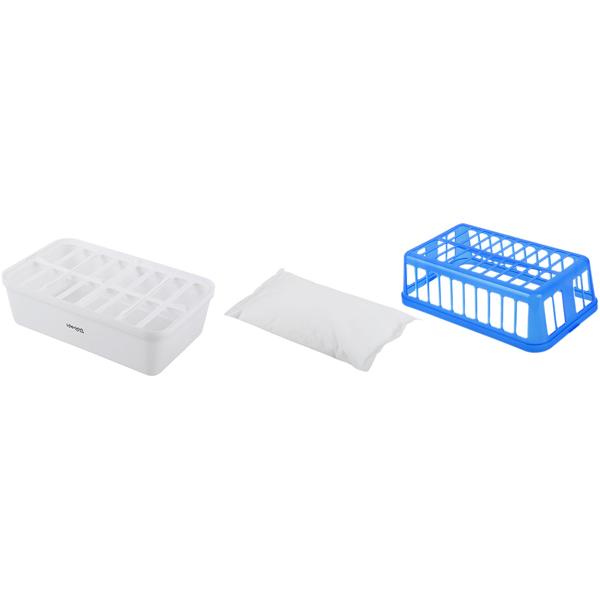 Premium Luftentfeuchter-Set PLUS 5er Granulat-Nachfüllpack - Effektiver Feuchtigkeits-Killer gegen Schimmel & Geruch