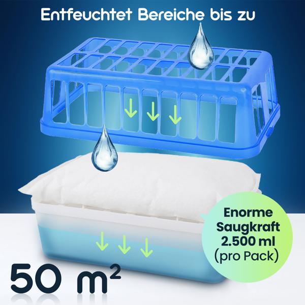 5er-Set Nachfüll-Packs Granulat für Raumentfeuchter CH11119, 6 Kg - Hocheffektiver Feuchtigkeitskiller - Beste Anwendung für trockene Räume!