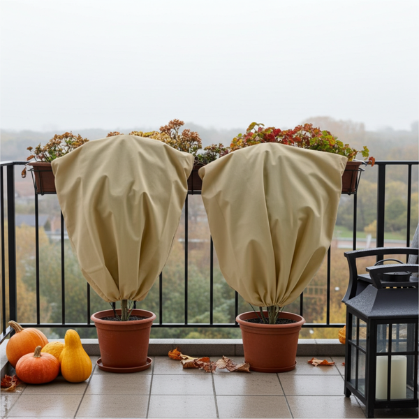 Hochwertige Pflanzenschutzhüllen, 2er Set, 100x80 cm – atmungsaktive Frostschutzhauben für Pflanzen, Sträucher und Kübel, wiederverwendbar & wetterfest