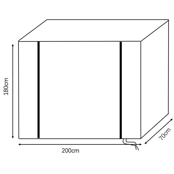 Pflanzenschutzhülle Winterschutz 200x180x70 cm für Palmen & grosse Pflanzen, Winterabdeckung mit praktischer Reissverschluss-Tür, 100g/m² Vlies