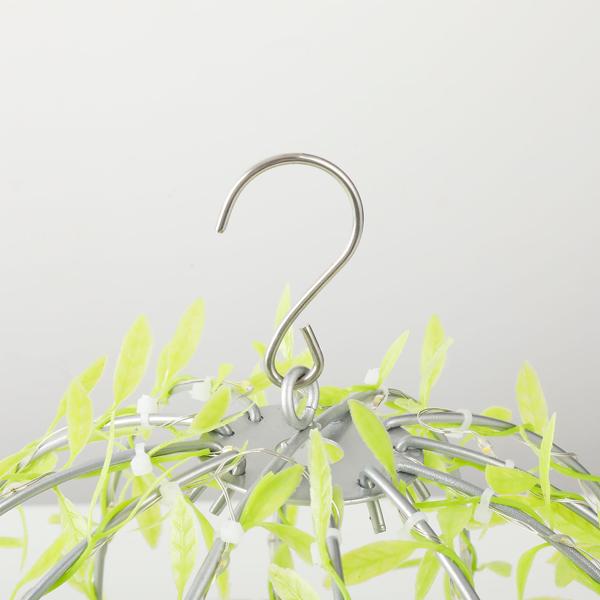 4er-Set Solar Leuchtkugel im Blätterdesign - Ø20cm Gartenkugel mit 72 warmweissen LEDs - IP44 Aussenleuchte inkl. Erdspiess, S-Haken und Solarpanel