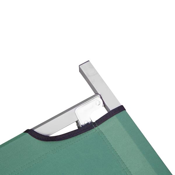Lot de 2 Lits de Camp Pliables Verts - Repos Optimal Plein Air Camping Pêche Invités - Châssis Acier - Charge 120kg - 190x65x42cm