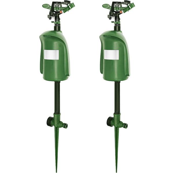 2er-Set Universal Tiervertreiber mit Wasserstrahl & Bewegungssensor: Vertreibt Hunde, Katzen, Reiher & Wildtiere, schützt Ihren Garten effektiv