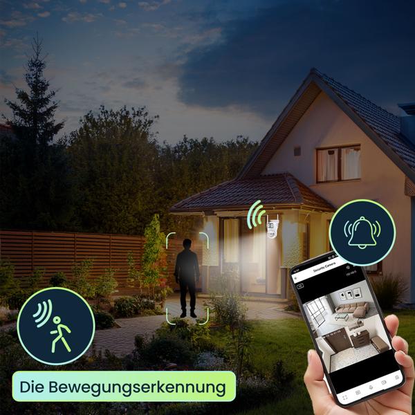 2er-Set Zuverlässige Dual Lens IP Outdoor-Überwachungskamera, 355° schwenkbar & neigbar – Leistungsstark mit Nachtsicht, Gegensprechen & Aufnahme