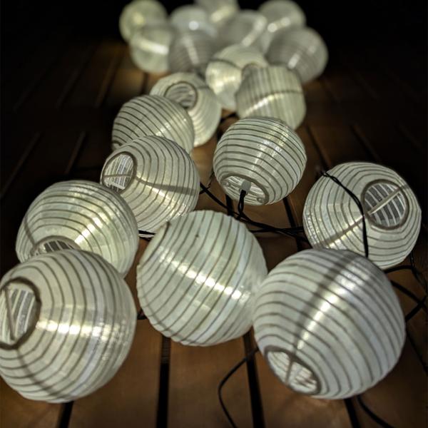 Catena Luminosa Da Campeggio 20m Con Pannello Solare E Telecomando – Luce Bianca Calda, Ricarica USB, 8 Modalità