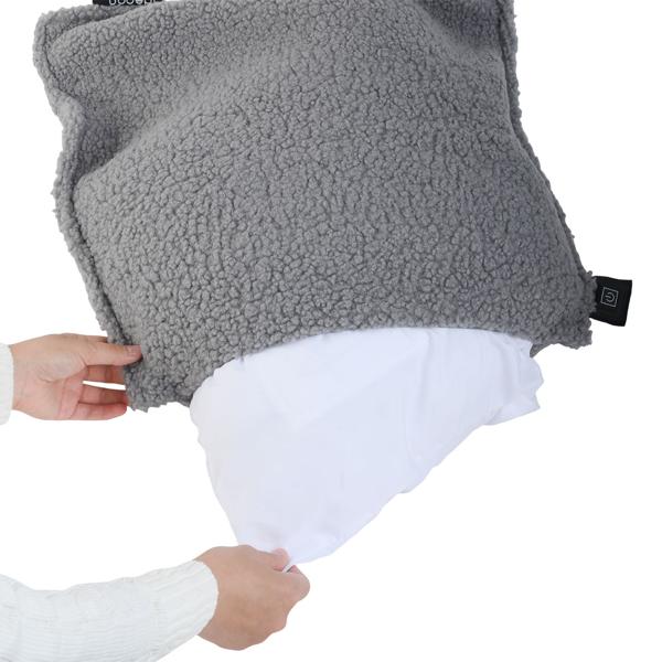 2er-Set Luxus Heizkissen 45x45 kabellos – Wärmekissen mit 5000mAh Akku, 3 Stufen, USB & weiche Füllung - Sanfte Wohlfühlwärme für Ihr Zuhause