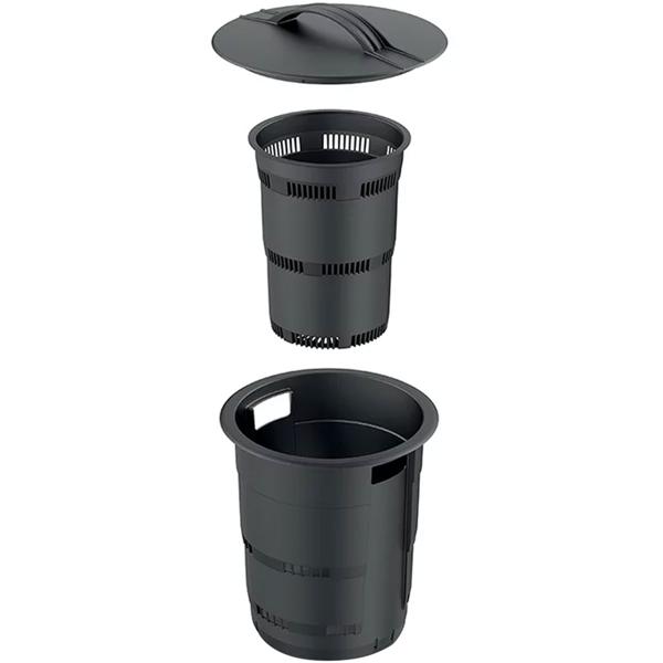 Unterirdischer Mini-Wurmkomposter 11L - Effiziente Küchen-/Gartenabfall-Verwertung für nährstoffreichen Dünger - Geruchlos, platzsparend - Ø 25x53cm