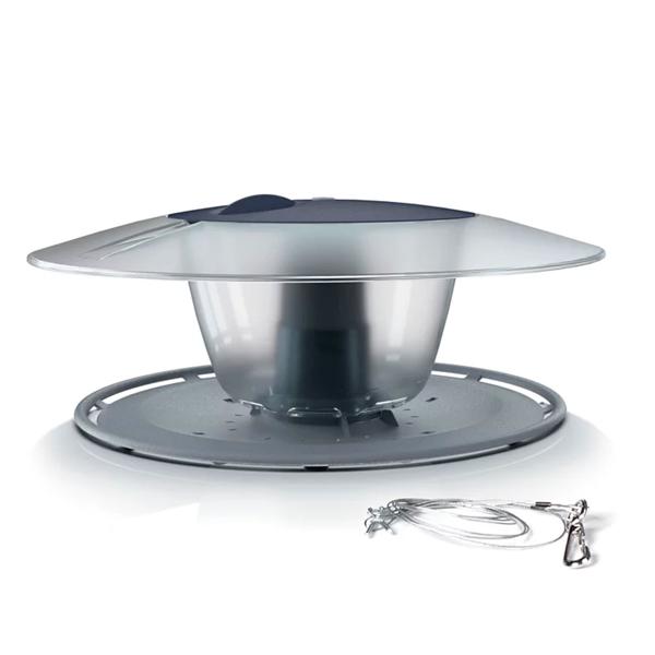 Modernes Vogelhäuschen zum Aufhängen - langlebig & pflegeleicht, stilvolle, steingraue Futterstelle für eine lebendige Tierwelt im Garten