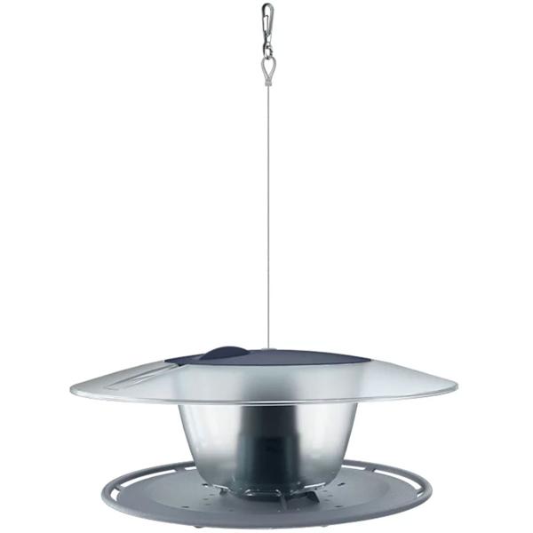 Modernes Vogelhäuschen zum Aufhängen - langlebig & pflegeleicht, stilvolle, steingraue Futterstelle für eine lebendige Tierwelt im Garten