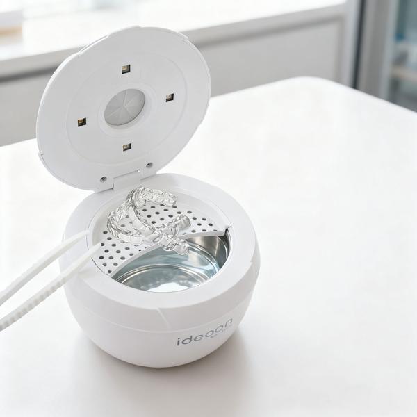 Pulitore a ultrasuoni professionale 25 watt, igienico e accurato: pulitore per apparecchi, pennelli da trucco, gioielli e altro – piccolo ed efficace