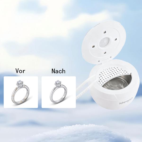 Pulitore a ultrasuoni professionale 25 watt, igienico e accurato: pulitore per apparecchi, pennelli da trucco, gioielli e altro – piccolo ed efficace