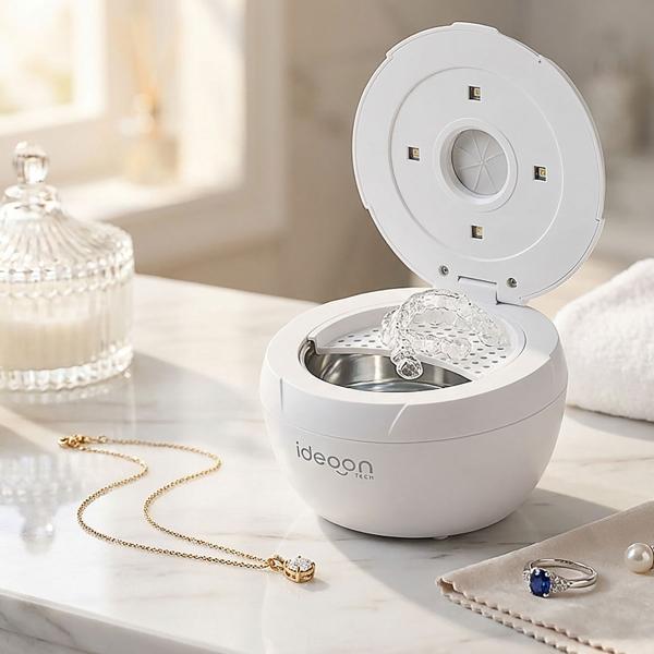 Pulitore a ultrasuoni professionale 25 watt, igienico e accurato: pulitore per apparecchi, pennelli da trucco, gioielli e altro – piccolo ed efficace