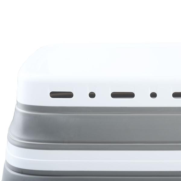 Cesto portabiancheria pieghevole 41 L - raccoglibiancheria salvaspazio in plastica con aerazione - ultrapiatto 8,5 cm per lavanderia e campeggio