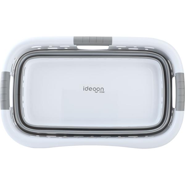 Cesto portabiancheria pieghevole 41 L - raccoglibiancheria salvaspazio in plastica con aerazione - ultrapiatto 8,5 cm per lavanderia e campeggio