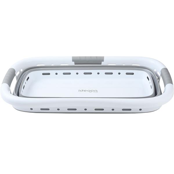 Cesto portabiancheria pieghevole 41 L - raccoglibiancheria salvaspazio in plastica con aerazione - ultrapiatto 8,5 cm per lavanderia e campeggio