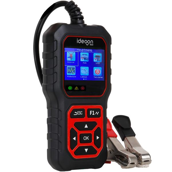 Testeur de batterie numérique 5-36 V, écran LCD 2,4 pouces – testeur pour batteries ouvertes, AGM, gel, EFB, lithium, test de démarrage 12 V et 24 V