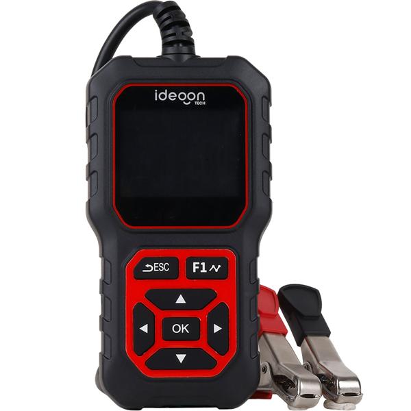 Testeur de batterie numérique 5-36 V, écran LCD 2,4 pouces – testeur pour batteries ouvertes, AGM, gel, EFB, lithium, test de démarrage 12 V et 24 V