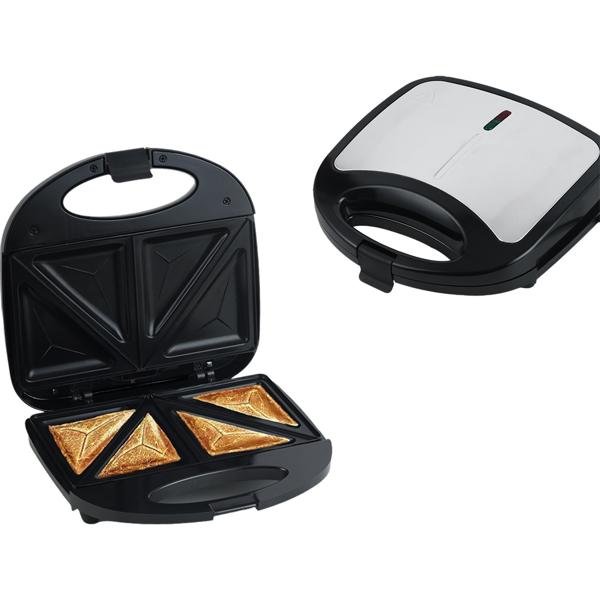 Appareil à sandwich 850 W – plaques antiadhésives, poignée Cool Touch – préparation rapide de 2 sandwiches