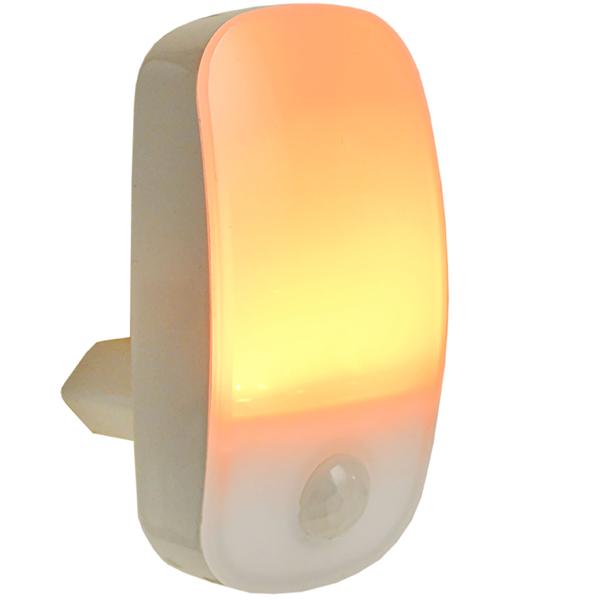 LED Nachtlicht Stecker mit Bewegungsmelder & Dämmerungssensor, Orientierungslicht für die Steckdose, 11 Lm Warmweiss, für Flur, Treppe & Kinderzimmer