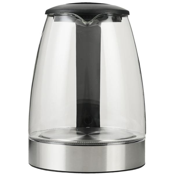 Bouilloire électrique élégante en verre, 1,8 litre, éclairage LED bleu, inox, 2200 W – arrêt automatique et protection contre le fonctionnement à sec