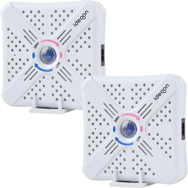 2er-Set Super Kompakter Mini Luftentfeuchter, 250ml: Leistungsstark, Kabellos, Wiederverwendbare Silica Gel Kügelchen - Für Auto, Schrank, Bad, Keller