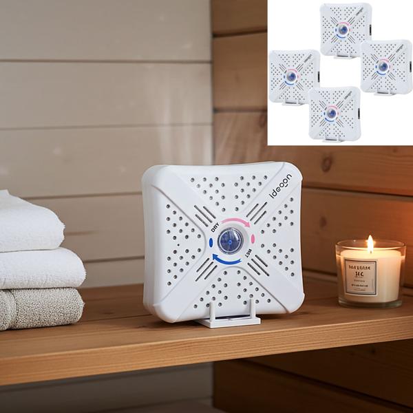 4er-Set Super Kompakter Mini Luftentfeuchter, 250ml: Leistungsstark, Kabellos, Wiederverwendbare Silica Gel Kügelchen - Für Auto, Schrank, Bad, Keller