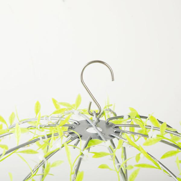 2er-Set Solar Leuchtkugel im Blätterdesign - Ø40cm Gartenkugel mit 144 warmweissen LEDs - IP44 Aussenleuchte inkl. Erdspiess, S-Haken und Solarpanel