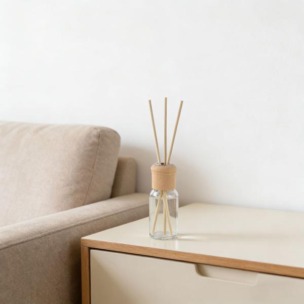 Profumazione per ambienti con 8 oli profumati e 48 bastoncini in rattan – set diffusore con le fragranze brezza marina, sandalo, lavanda e menta