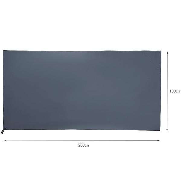 2er-Set Microfaser Handtuch 200x100 cm in Anthrazit, grosses Sporthandtuch schnelltrocknend & ultraleicht, Reisehandtuch inklusive Aufbewahrungsbox