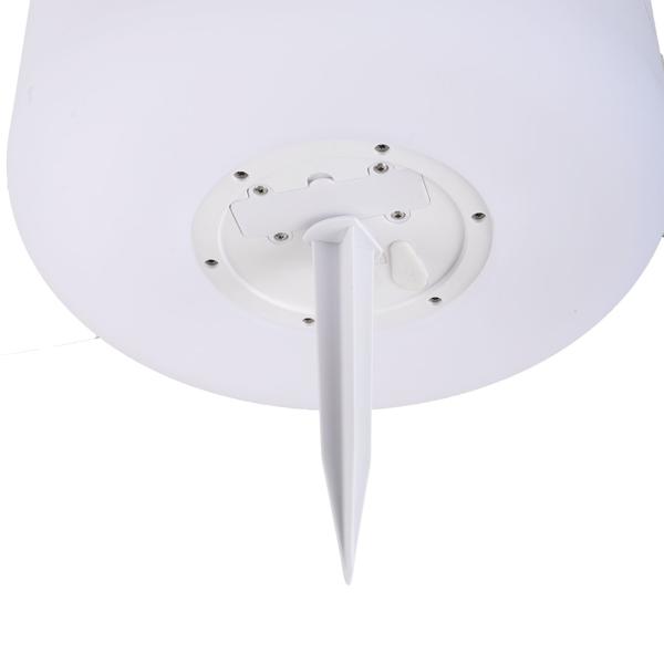 Moderna lampada da tavolo LED solare cilindrica e lampada da giardino con picchetto, cambio colore RGBW, ricaricabile via USB, IP44 resistente alle intemperie – ideale per il tuo giardino