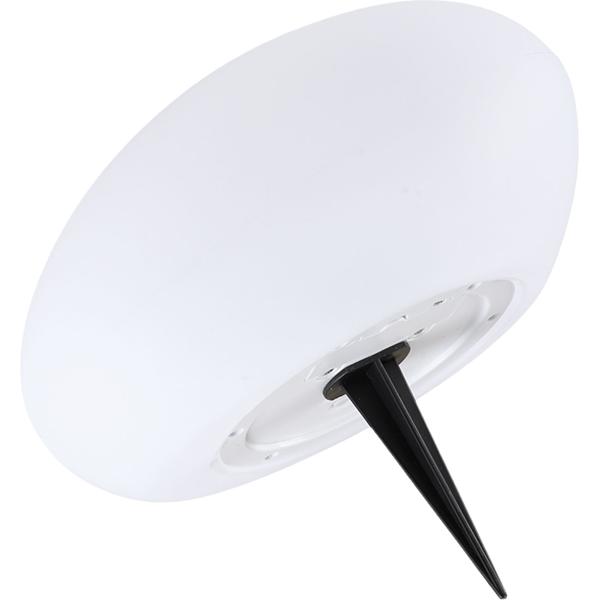 2 lampes de jardin solaires élégantes IP44 – pierres décoratives avec piquet, lumière blanc chaud et colorée – résistantes aux intempéries, 22,4 cm