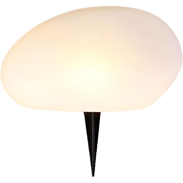 2 lampes de jardin solaires élégantes IP44 – pierres décoratives avec piquet, lumière blanc chaud et colorée – résistantes aux intempéries, 22,4 cm
