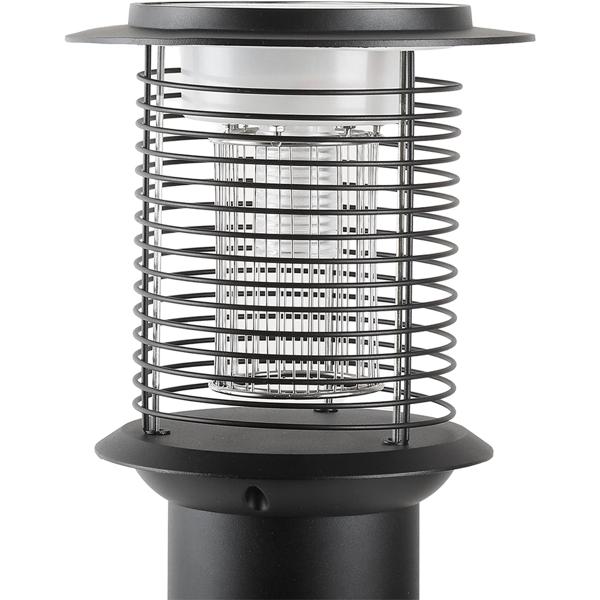 6 lampes de jardin solaires en acier inoxydable avec destructeur de moustiques, balises LED 2 en 1, lumière blanc chaud 300 lm, UV de 15 lm contre les insectes, IP44, 25 x 60 cm