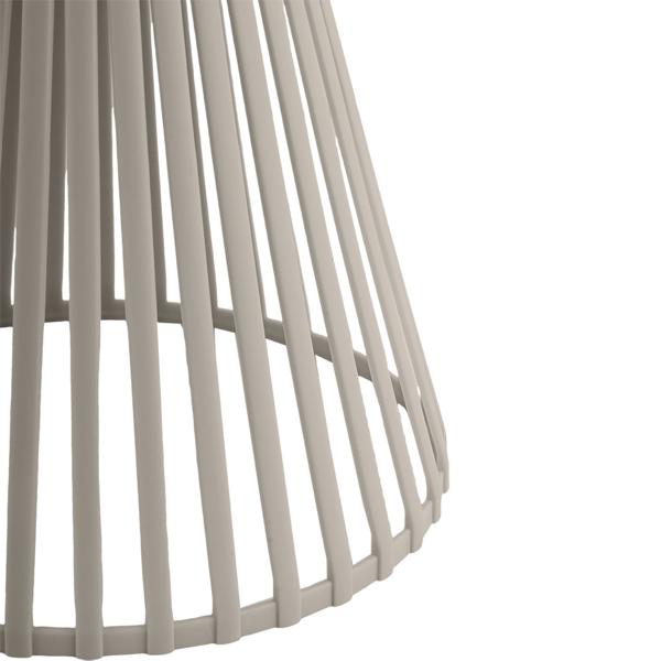 2er-Set Dekorative LED Solar Laterne für Aussen, Moderne Gartenlaterne in Grau mit Tragegriff, Solarlampe im Lamellen-Design für Balkon & Terrasse