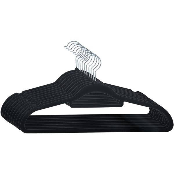 Appendiabiti premium, set da 10, con gancio girevole a 360 gradi, rivestimento antiscivolo e supporto extra per cravatte, cinture o sciarpe, salvaspazio