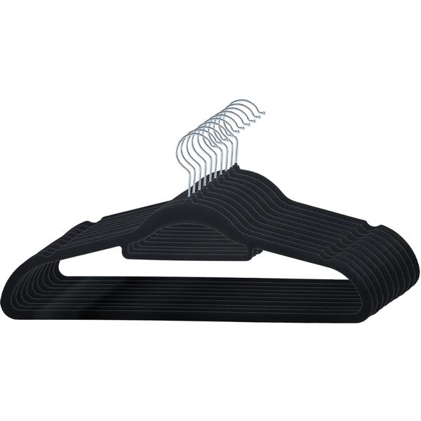 Appendiabiti premium, set da 10, con gancio girevole a 360 gradi, rivestimento antiscivolo e supporto extra per cravatte, cinture o sciarpe, salvaspazio