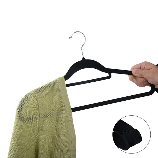 Appendiabiti premium, set da 10, con gancio girevole a 360 gradi, rivestimento antiscivolo e supporto extra per cravatte, cinture o sciarpe, salvaspazio