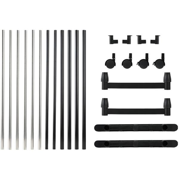 Portant à vêtements mobile avec double tringle – largeur 80 cm – hauteur réglable de 90 à 160 cm – Portant de garde‑robe stable pour vos vêtements