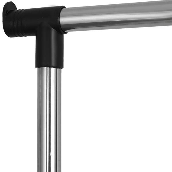 Portant à vêtements mobile avec double tringle – largeur 80 cm – hauteur réglable de 90 à 160 cm – Portant de garde‑robe stable pour vos vêtements