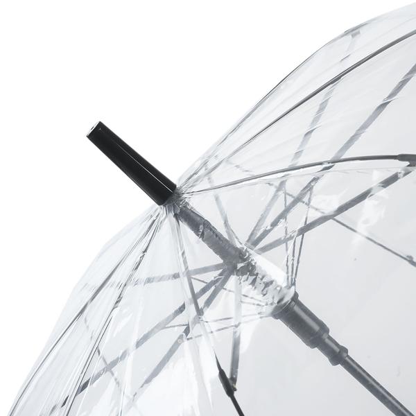 Transparenter Regenschirm mit Automatik, 85 cm Durchmesser, klarer Glockenschirm für Damen & Herren, robuster Stockschirm mit Einhand-Öffnung