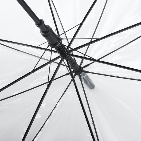 Transparenter Regenschirm mit Automatik, 85 cm Durchmesser, klarer Glockenschirm für Damen & Herren, robuster Stockschirm mit Einhand-Öffnung