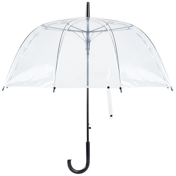 Transparenter Regenschirm mit Automatik, 85 cm Durchmesser, klarer Glockenschirm für Damen & Herren, robuster Stockschirm mit Einhand-Öffnung