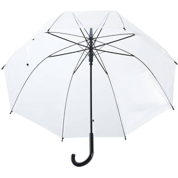 Transparenter Regenschirm mit Automatik, 85 cm Durchmesser, klarer Glockenschirm für Damen & Herren, robuster Stockschirm mit Einhand-Öffnung