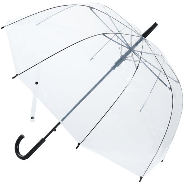 Transparenter Regenschirm mit Automatik, 85 cm Durchmesser, klarer Glockenschirm für Damen & Herren, robuster Stockschirm mit Einhand-Öffnung