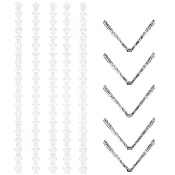 Lot efficace de 5 bandes de pics anti-pigeons, 3 rangées de pointes en acier inoxydable, 2,5 m – longueur adaptable – pointes robustes pour une protection optimale contre les oiseaux