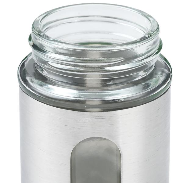 Elegante spargispezie in acciaio inox con finestra di ispezione, set da 6, barattolo da 94 ml per spezie, erbe, sale, pepe, spargitore con 3 dimensioni di fori regolabili